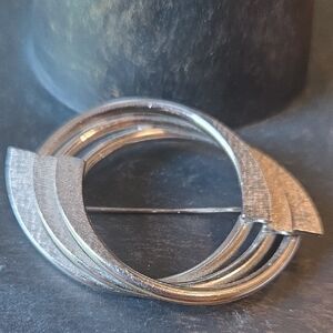 Vintage Silver Circular Brooch